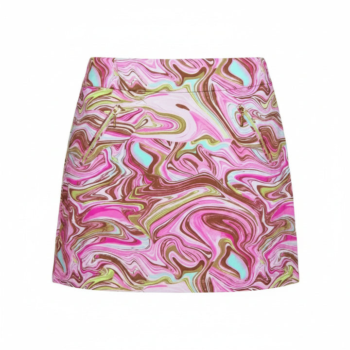 Jamie Sadock Womens Swirl Angel Skort (17'5)  - Strawberry Pink/Hazelnut