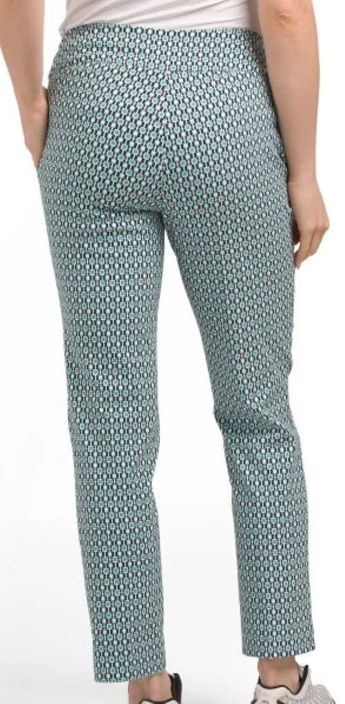 Swing Control Womens Nexus Print Ankle Pant - Black/Green
