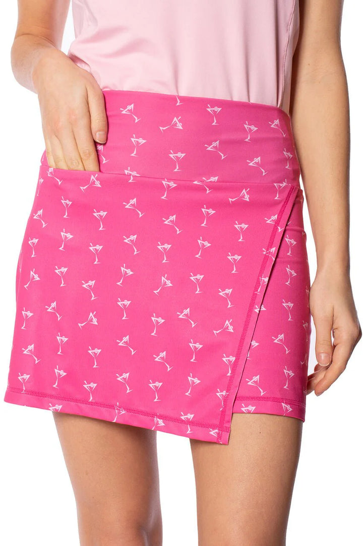Golftini Womens Stirred Asymmetrical Skort (16) - Hot Pink
