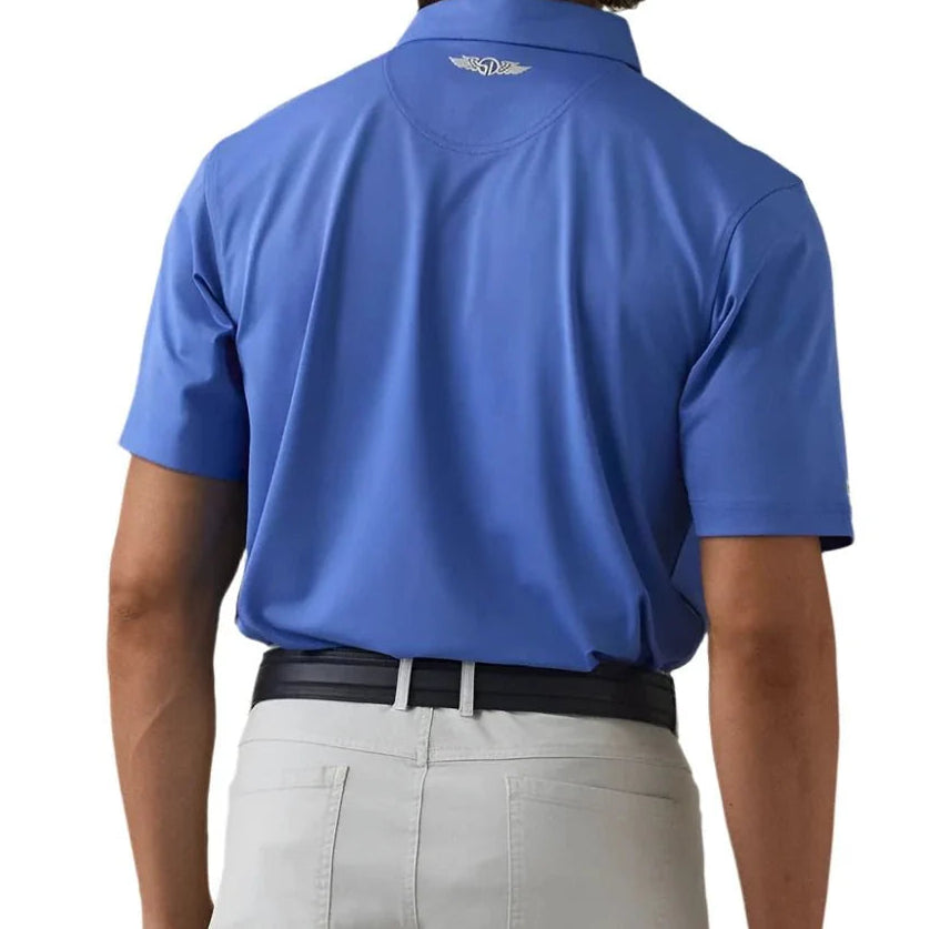 Straight Down Mens Sullivan Short Sleeve Polo - Periwinkle