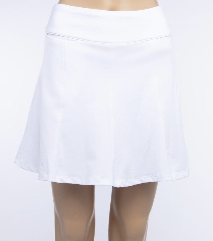 Amy Sport Sandie Circle Skort- White- XX-Small - Skorzie