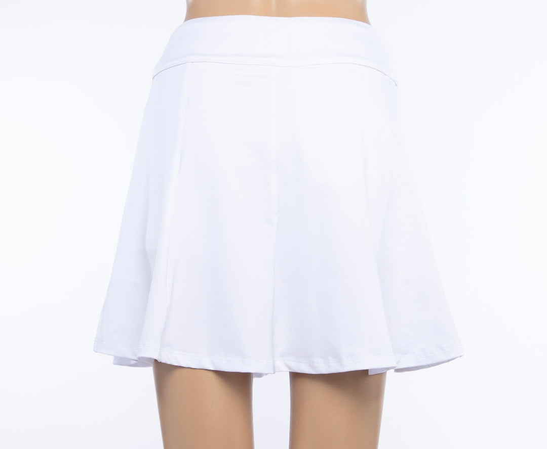 Amy Sport Sandie Circle Skort- White- XX-Small - Skorzie