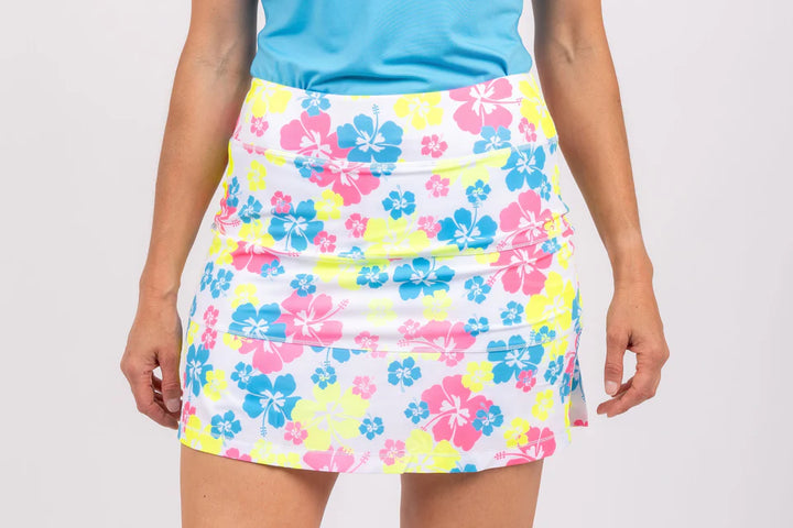 TJ Sport Tour Skort - Neon Hibiscus