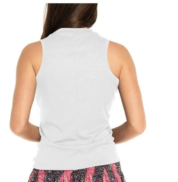 Lucky In Love Twisted It Up Zip Tank - White