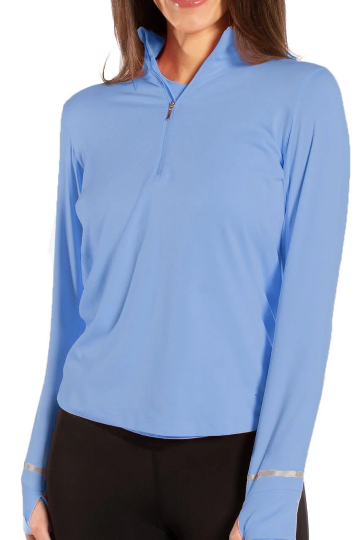 Golftini Womens Long Sleeve Fabulous Polo - Zoo Blue