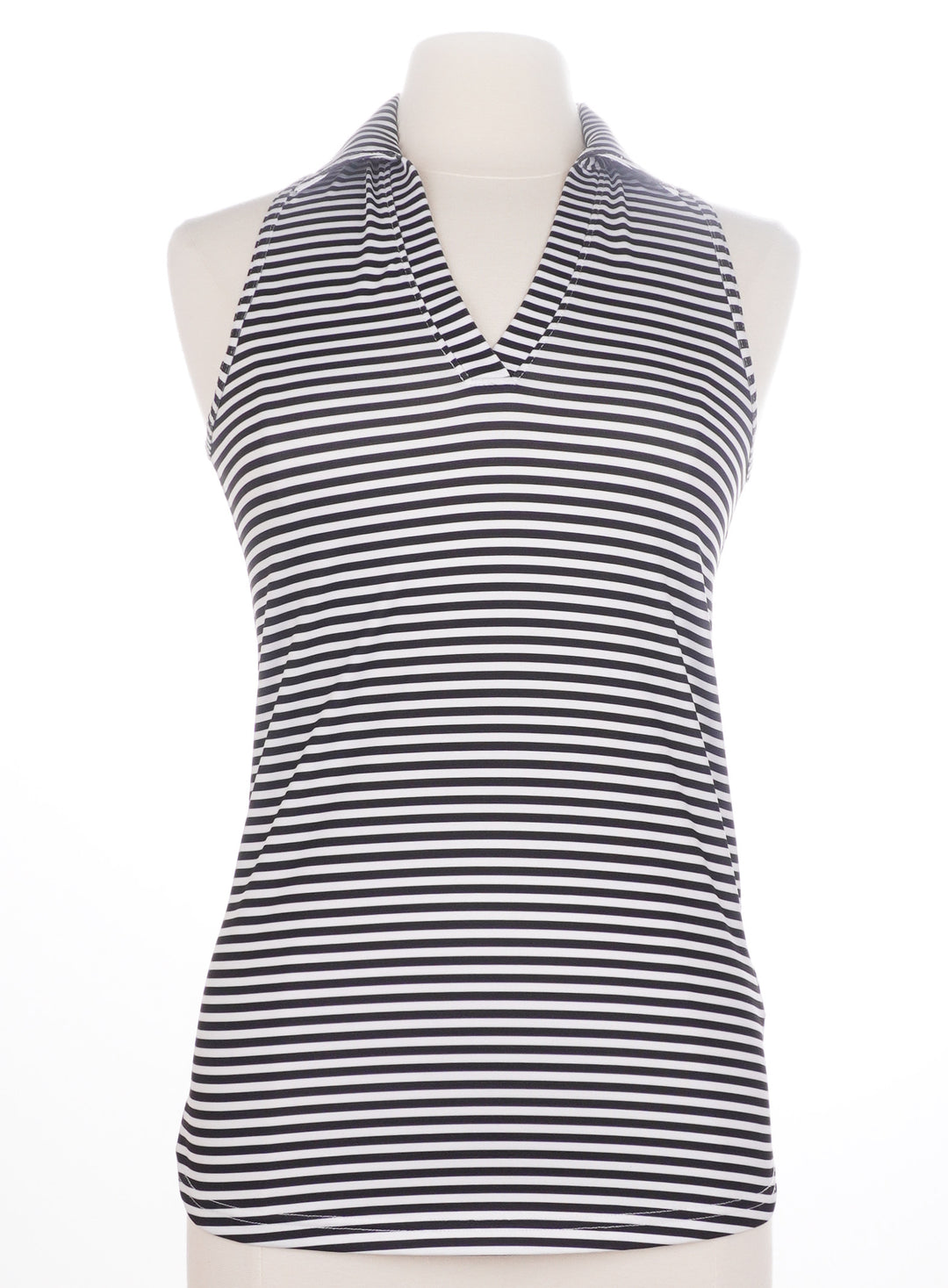 Jofit Black and White Stripe Sleeveless Top - Size Small - Skorzie