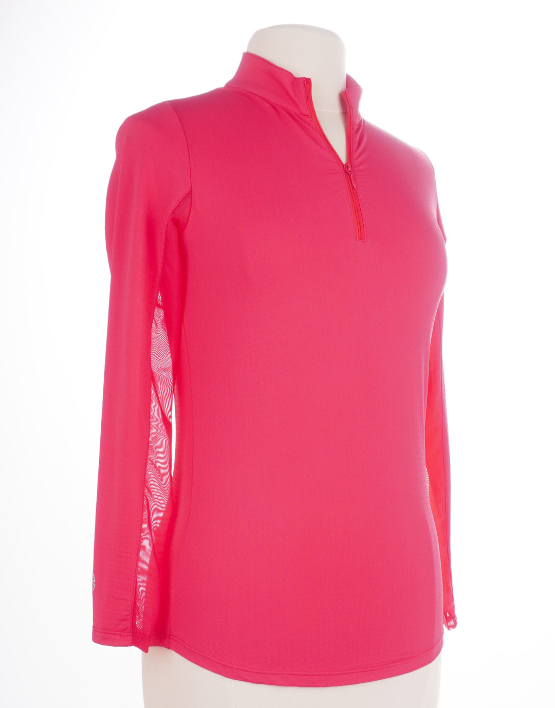 G-Lifestyle Zip Mock Long Sleeve - Coral - Size X-Small - Skorzie