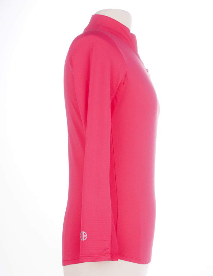 G-Lifestyle Zip Mock Long Sleeve - Coral - Size X-Small - Skorzie