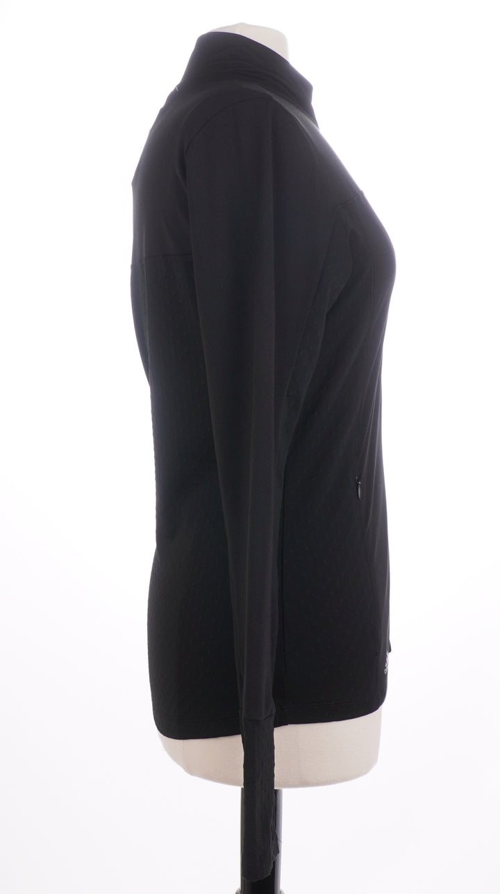 Adidas Lightweight Black Dotted Zip Up Jacket - Size Medium - Skorzie