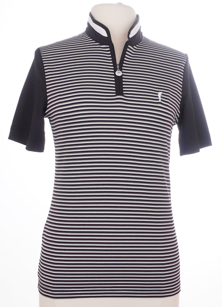Golfino Striped Troyer Short Sleeve - Sizes 10, 14, 16, 18 - Skorzie