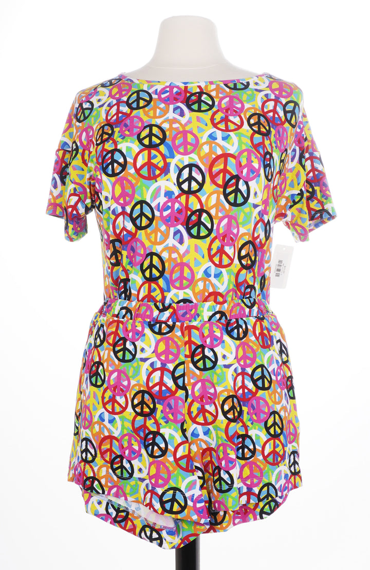 IBKomfortable By IBKUL Peace Pajama Short Set  - Size Small - Skorzie