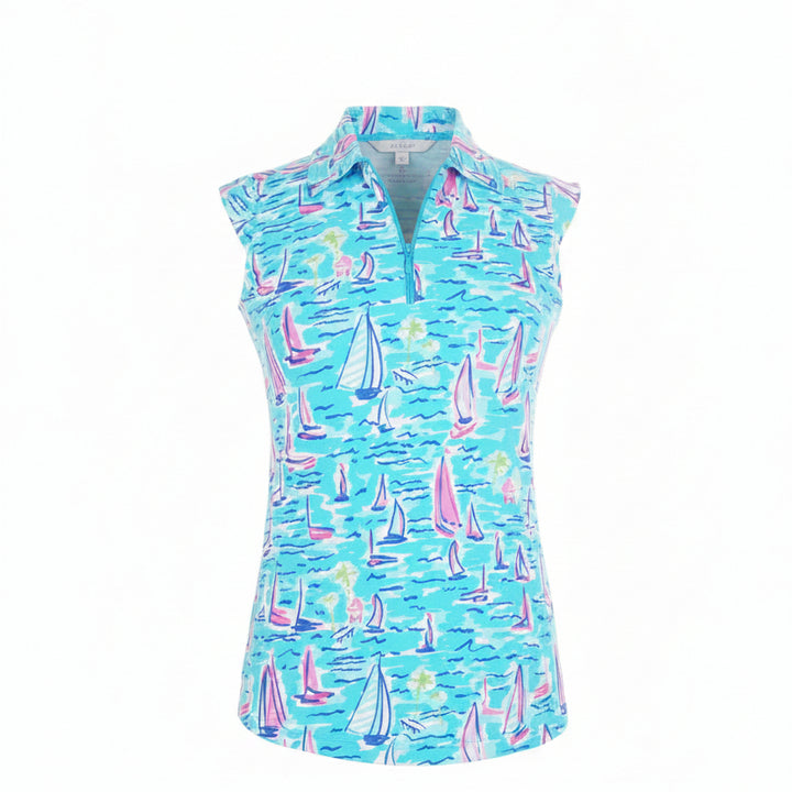 IBKUL Darling Sail Sleeveless Polo - Size Small - Skorzie