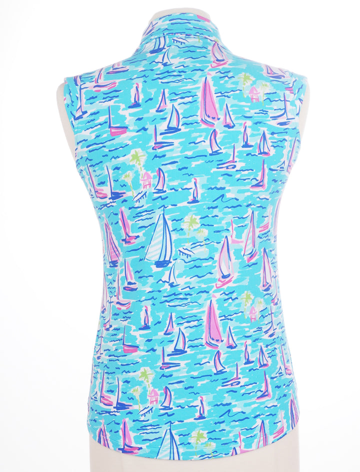IBKUL Darling Sail Sleeveless Polo - Size Small - Skorzie