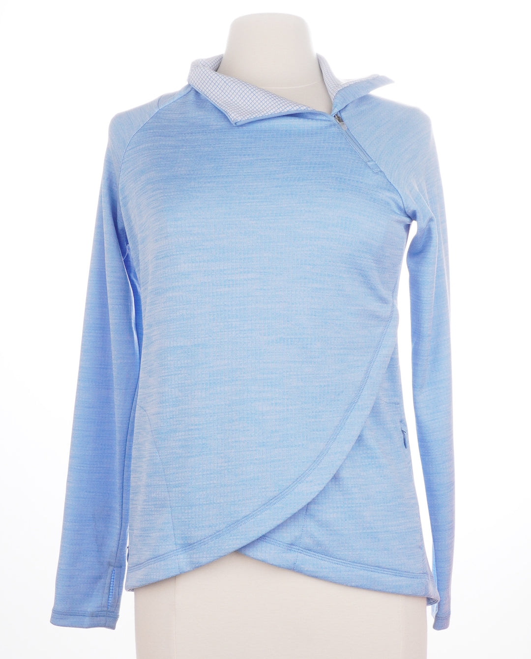 IBKUL Asymmetrical Zip Pullover - Blue - Size Small - Skorzie
