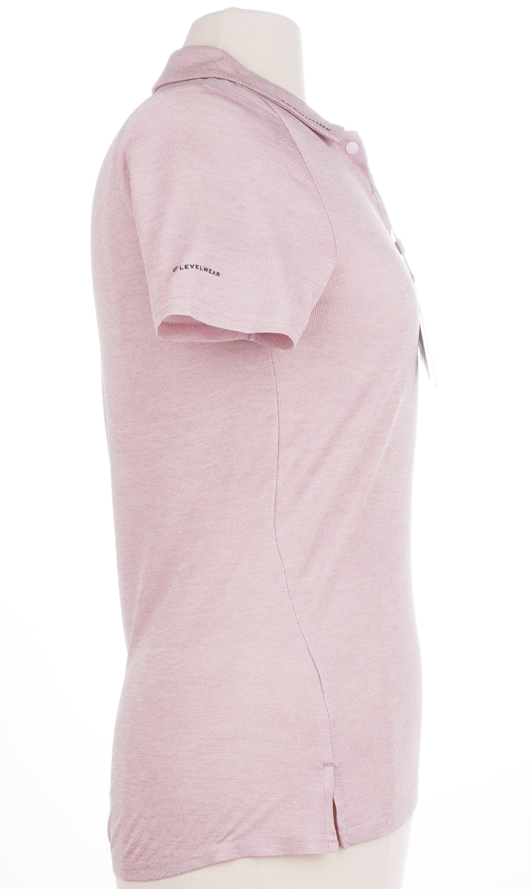 Levelwear Andie Club Collar Short Sleeve - Heather Bloom - Size Small - Skorzie