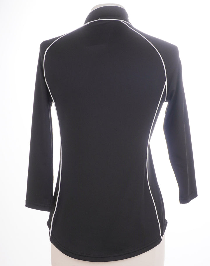 Jofit 3/4 Sleeve Golf Shirt - Black - Size Small - Skorzie