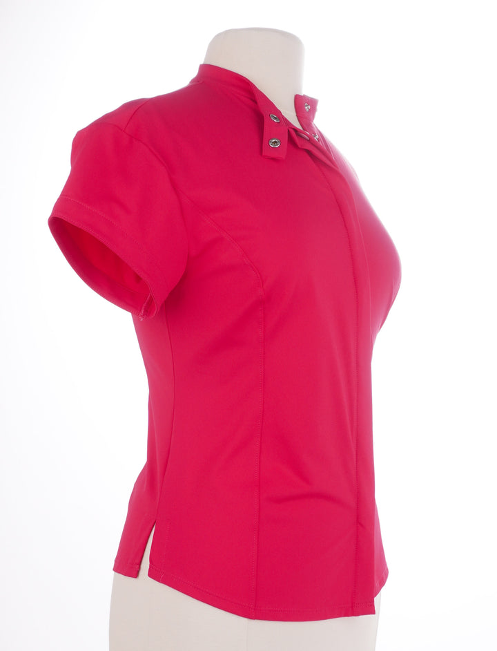 Kinona Band Collar Beauty Short Sleeve Golf Top - Size Small - Skorzie
