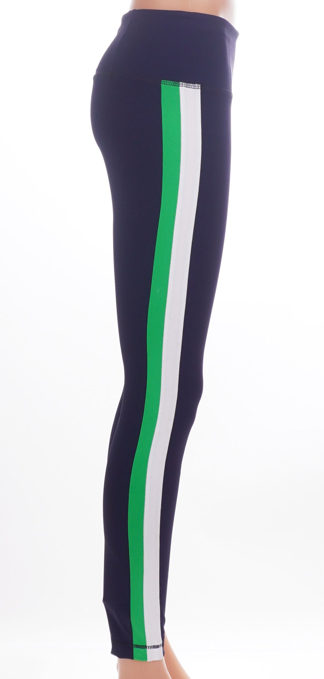 Kinona Apres 18 Striped Legging - Navy/Green - Size Small - Skorzie