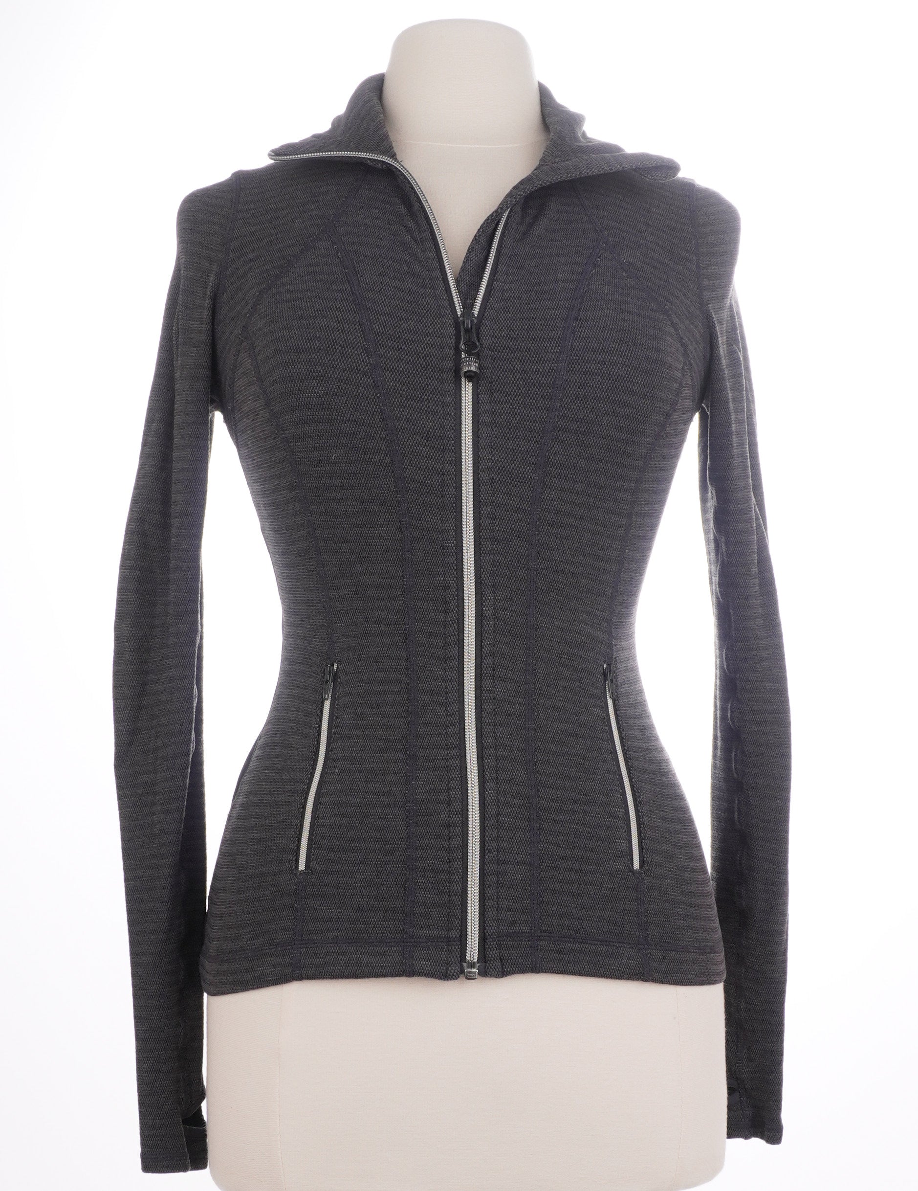 Lululemon gray hot sale zip up jacket