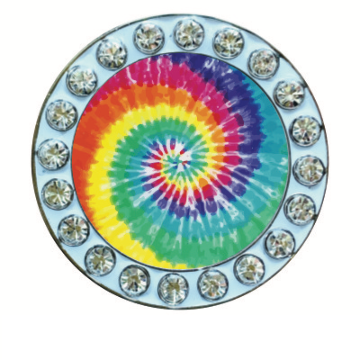 Crystal Rim Ball Marker - Tye Dye - Skorzie