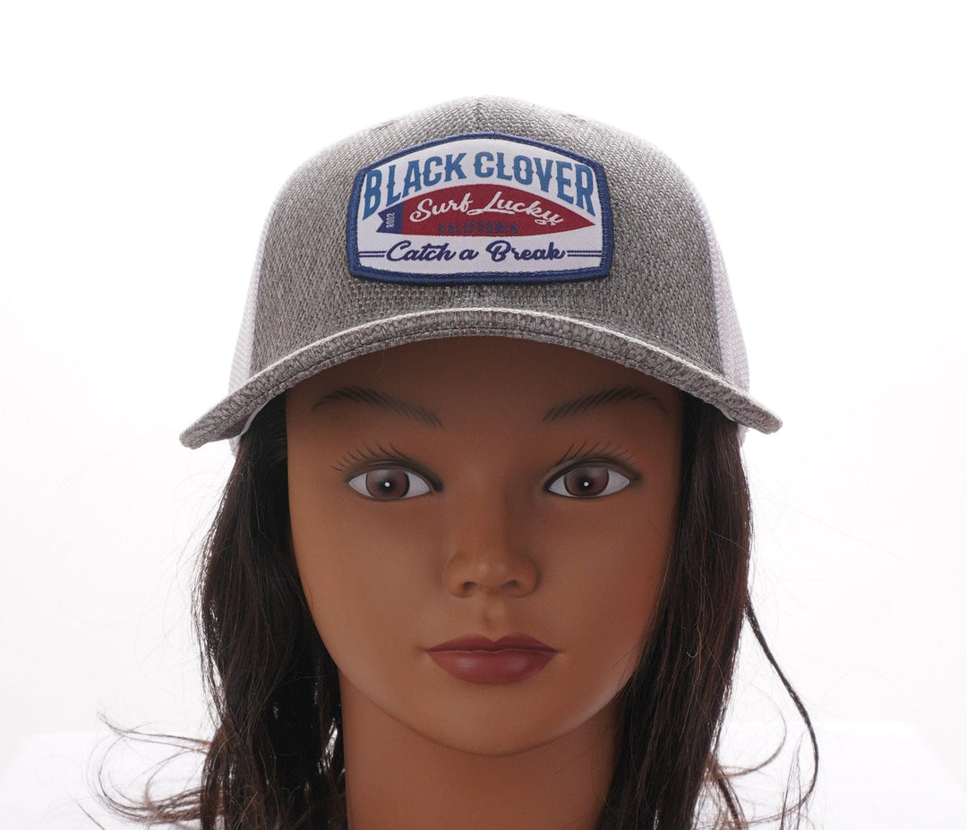 Black Clover Gray / Consigned Black Clover Surf Lucky Trucker Hat by Black Clover Hats