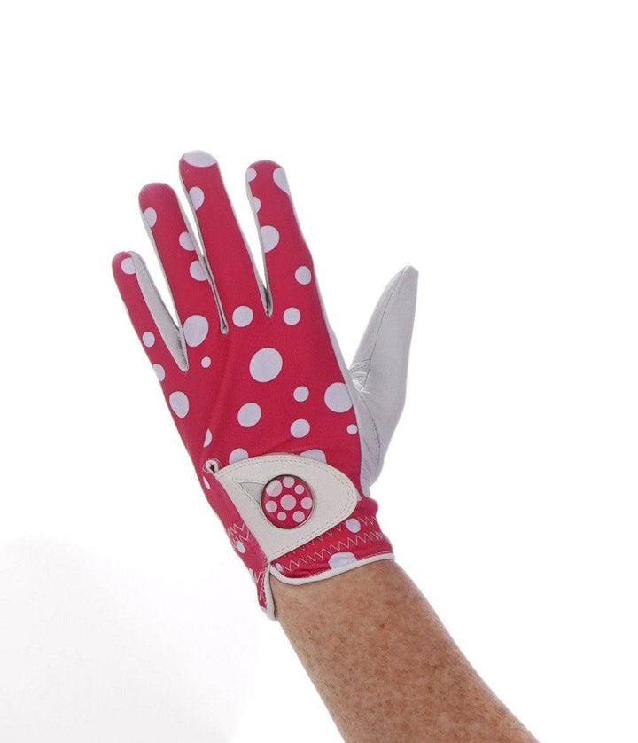 cabretta leather Pink Polkadot / Large / Left Cabretta Leather - Gloves