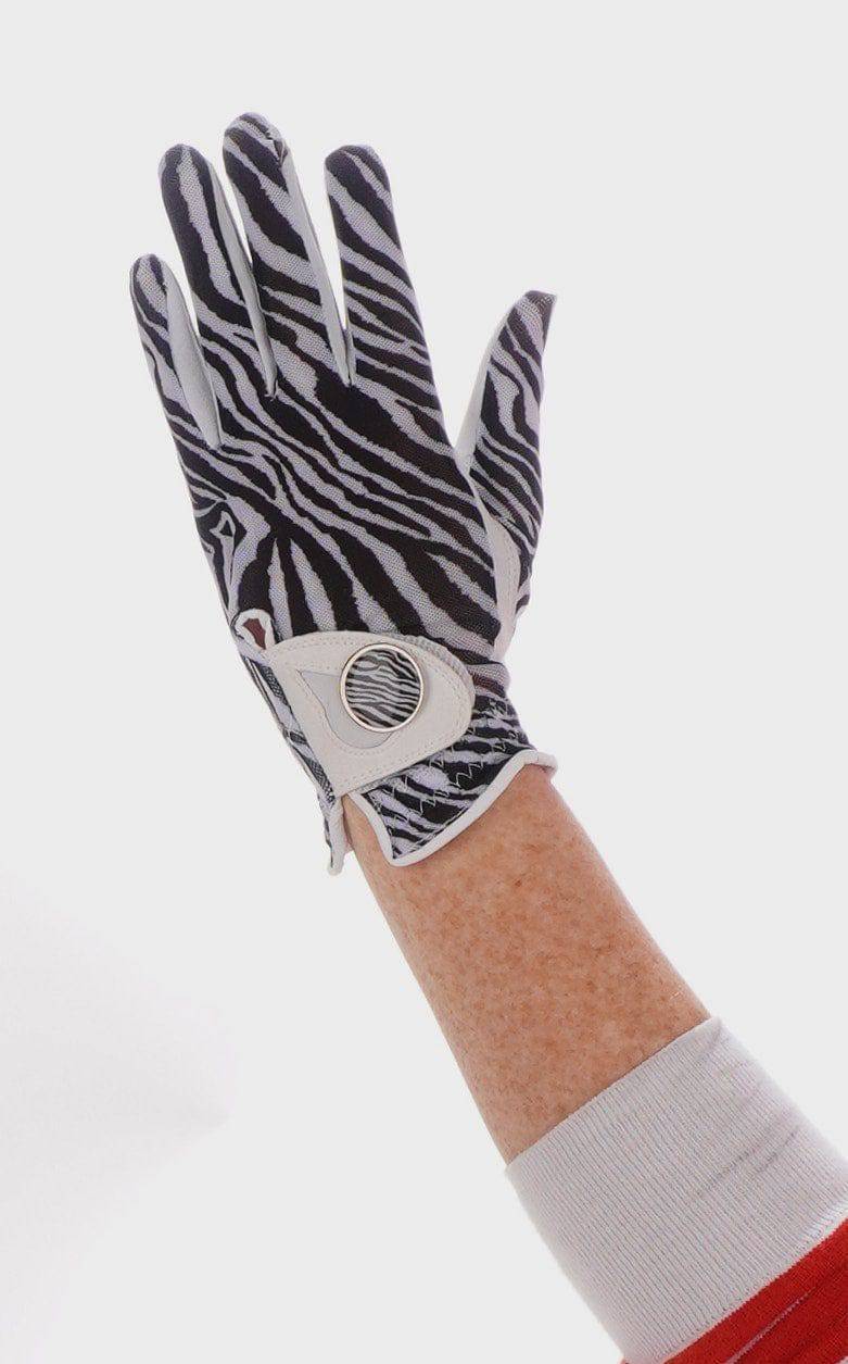 cabretta leather Zebra Black White Stripe / Large / Left Cabretta Leather - Gloves