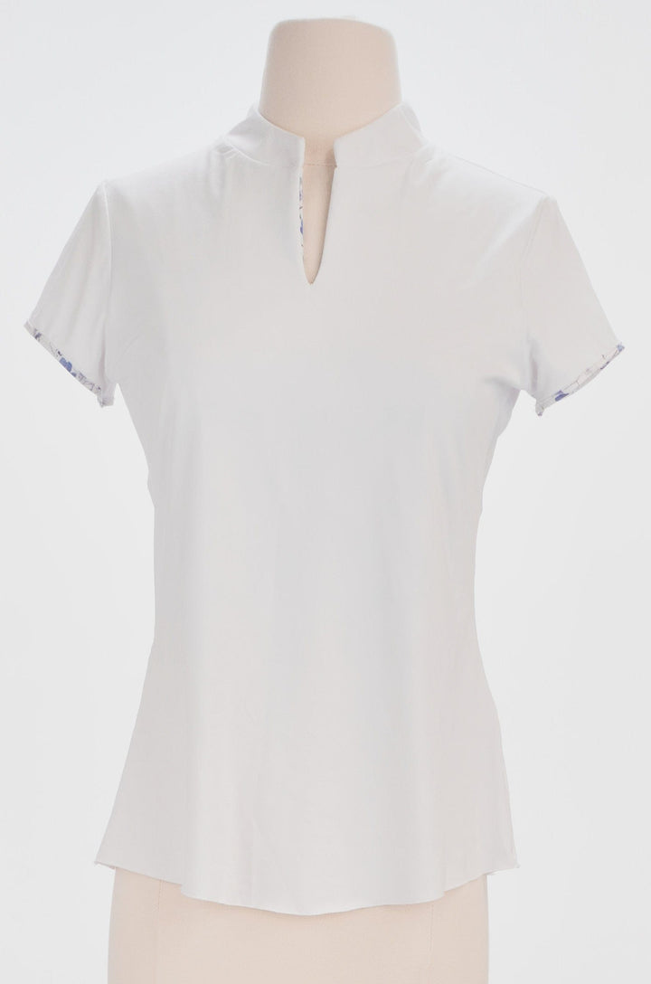 Denise Cronwall White / X-Small / Consigned Denise Cronwell White Short Sleeve Golf Top Size XS
