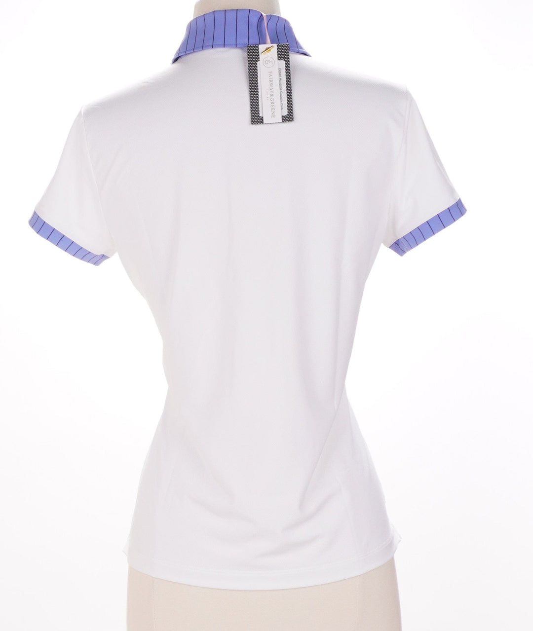 Fairway &amp; Greene Small / White / New With Tags Fairway & Greene Short Sleeve Golf Top - White-Blue - Small