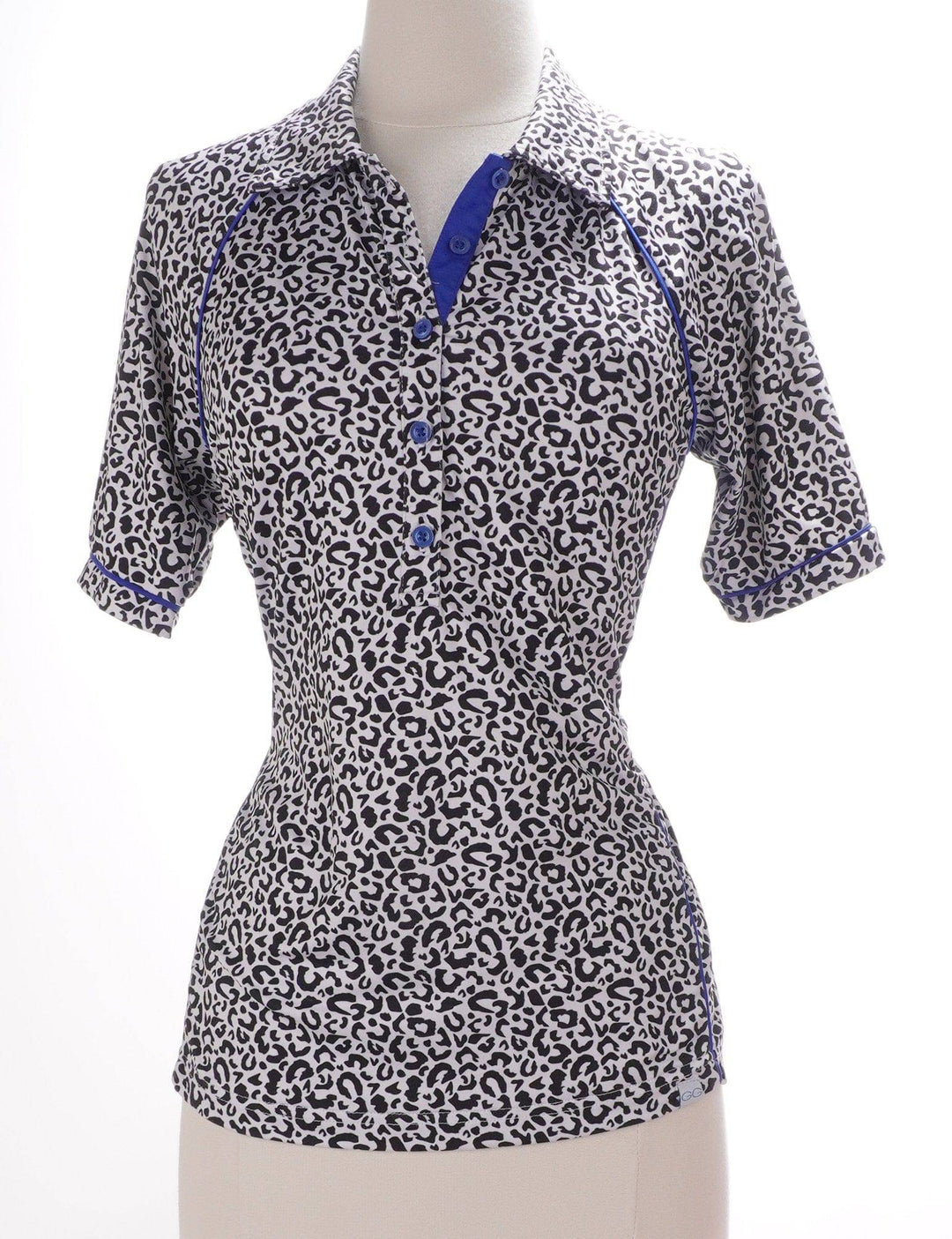 GGblue Small / Multicolored / Consigned GGBlue Cheetah Short Sleeve - Black/White/Blue - Size Small