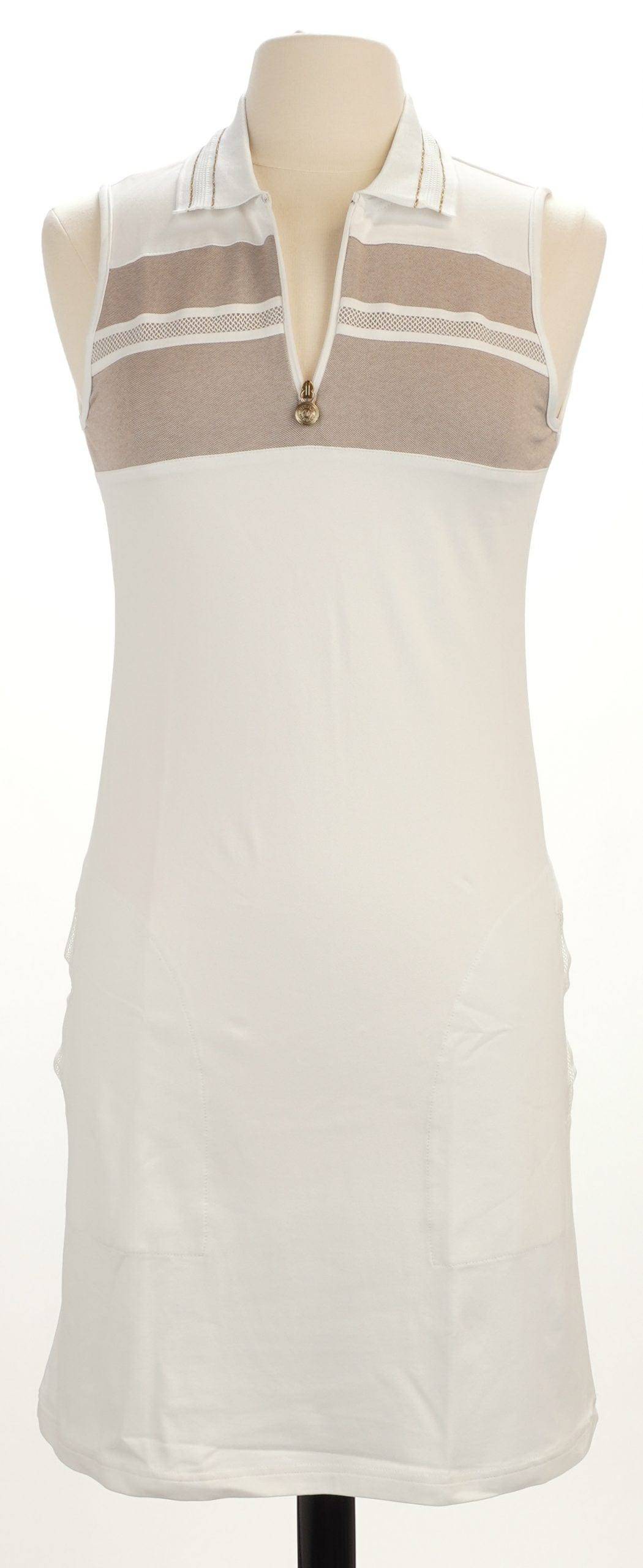 Golfino 6 / White Golfino Desert Island Dress Size 36 (US Size 6)