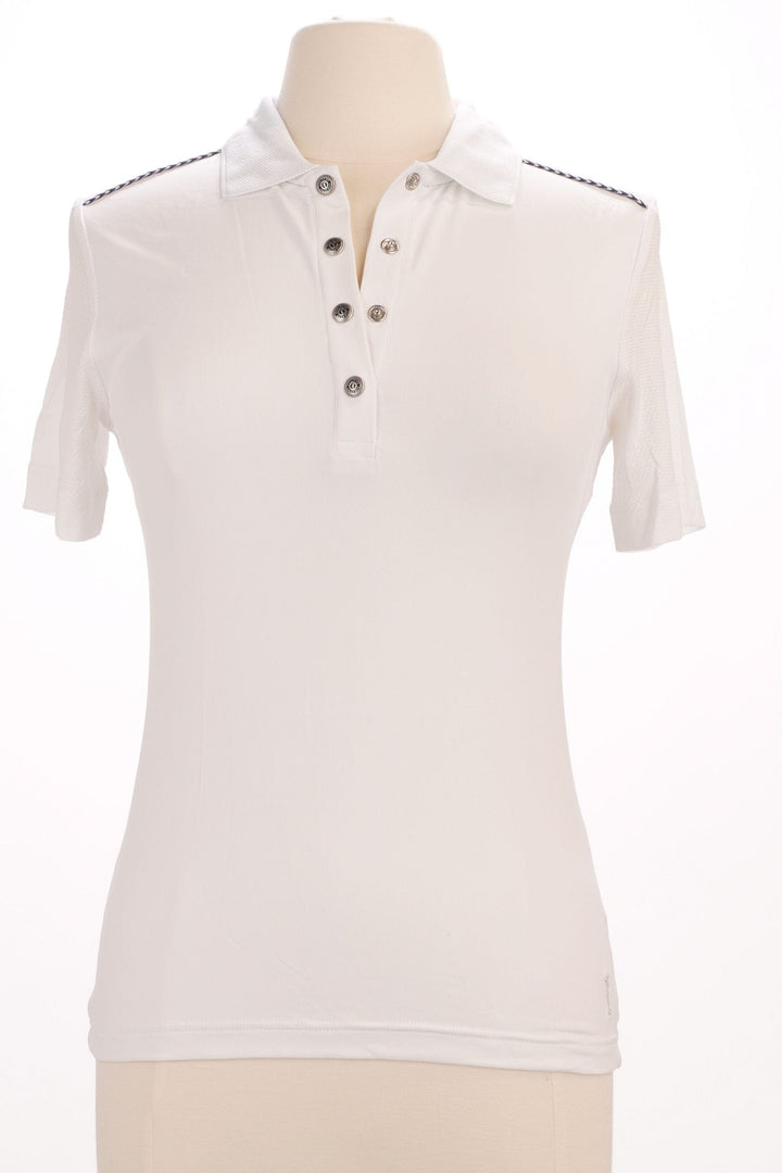 Golfino White / 6 Golfino Sea Salt Short Sleeve Polo Size 36 (US Size 6)