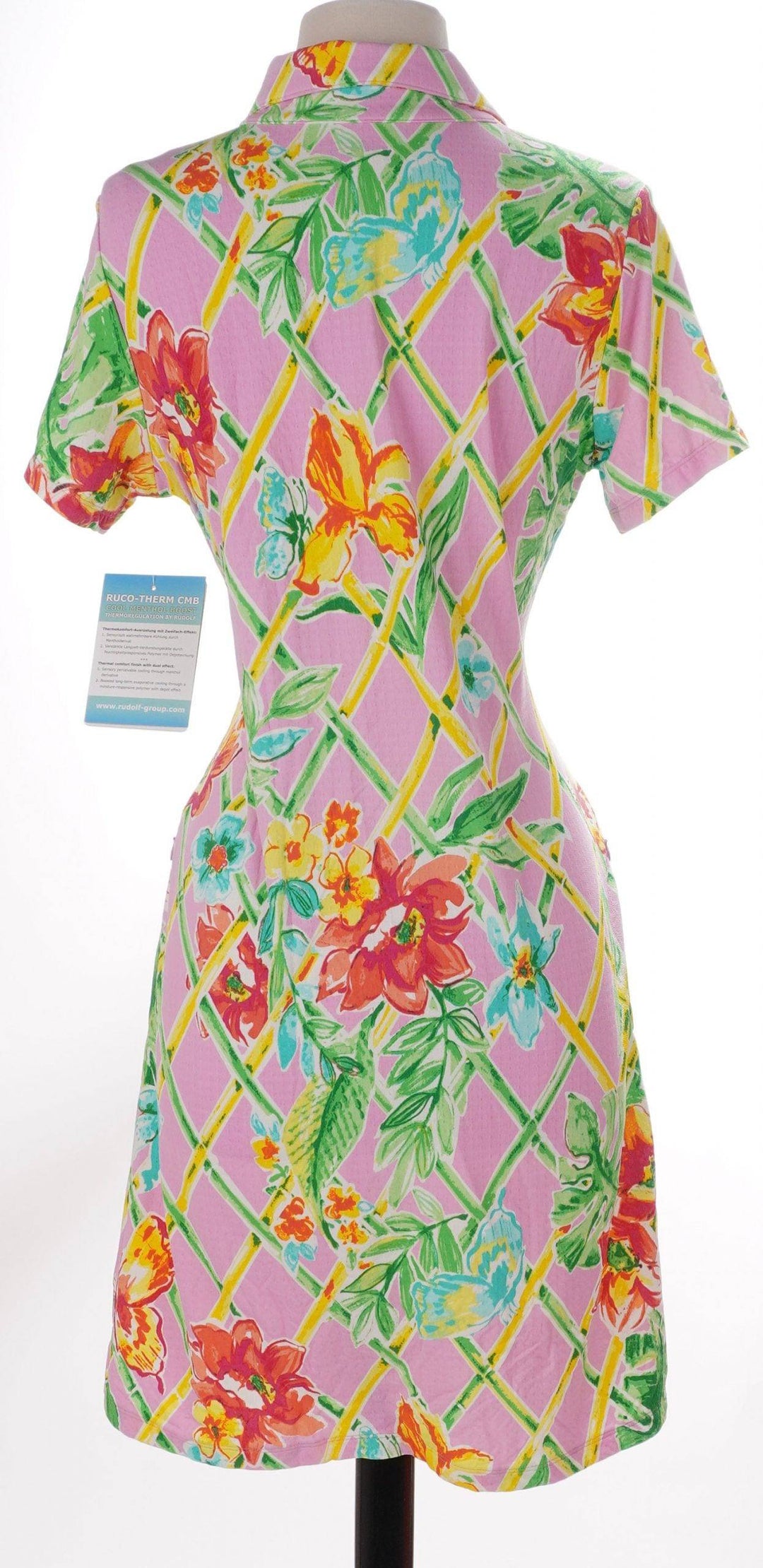 Gottex Multicolor / Small Gottex Pink Veranda Short Sleeve Dress - Size Small