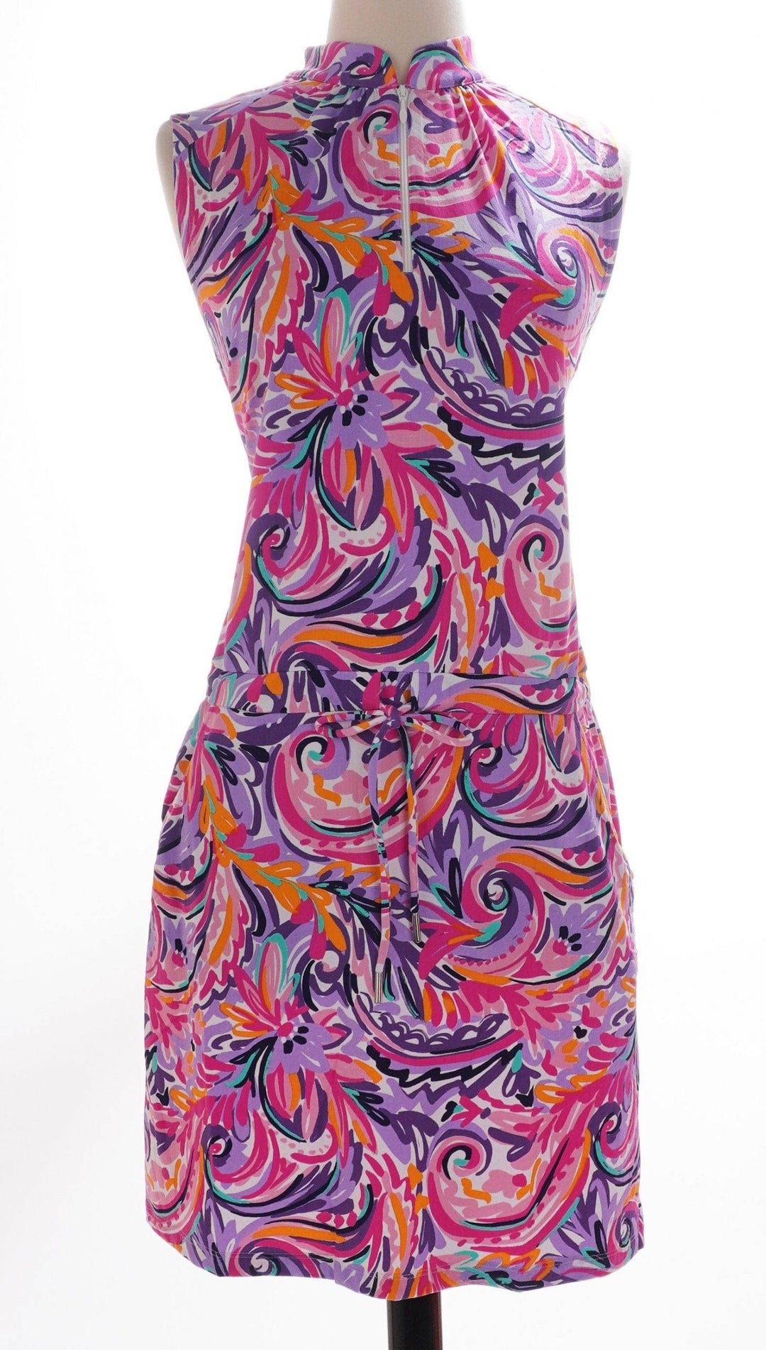 Ibkul Multicolor / Small IBKUL Sleeveless Dress - Bright Swirl - Size Small