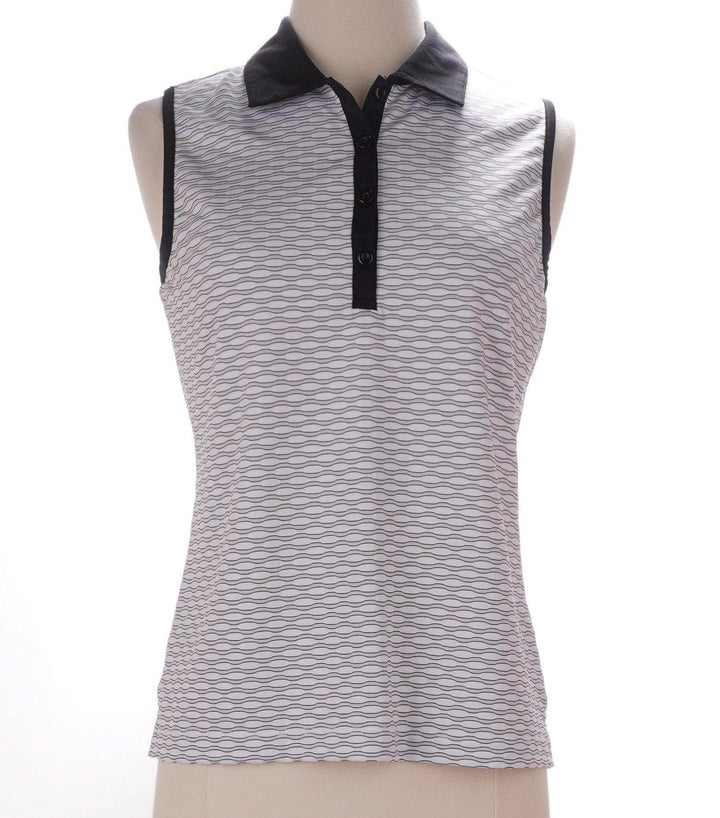 Jofit Small / White / Consigned EP Pro Sleeveless Golf Shirt - Black/White Stripes - Size Small Shirts & Tops
