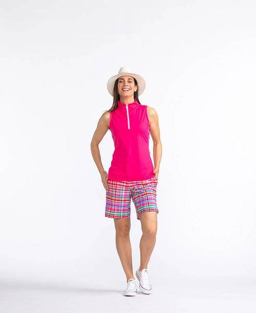 Kinona Pink / Small Kinona Keep It Covered Sleeveless Golf Top - Flamingo Pink - Size Small