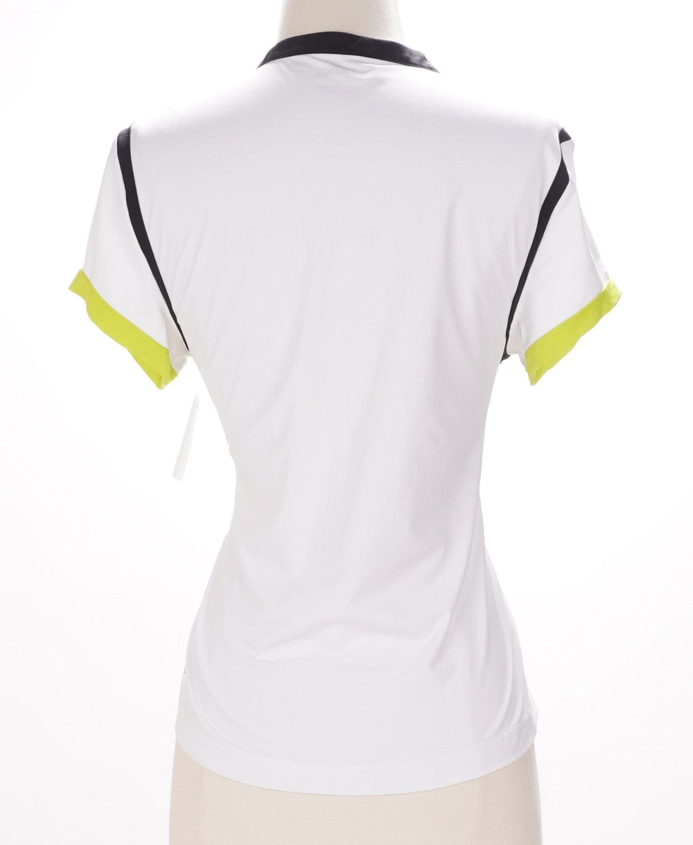 Kinona White / Small Kinona Short Sleeve Top with Buttons - White-Black-Yellow - Small