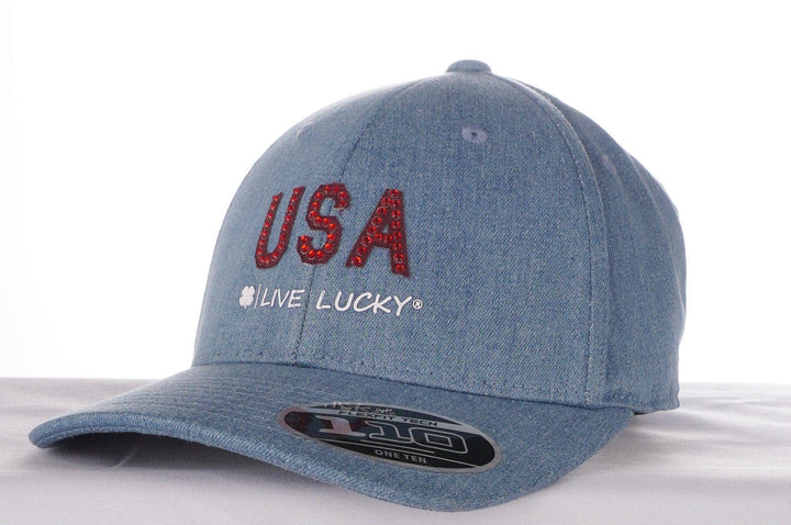 Live Lucky Blue Live Lucky Golf Hat - USA Blue