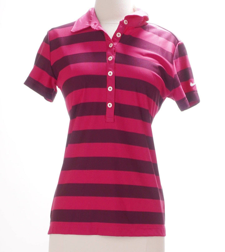 Nike Golf Pink / Small / Consigned Nike Golf Stripe Short Sleeve Top - Pink - Size Small