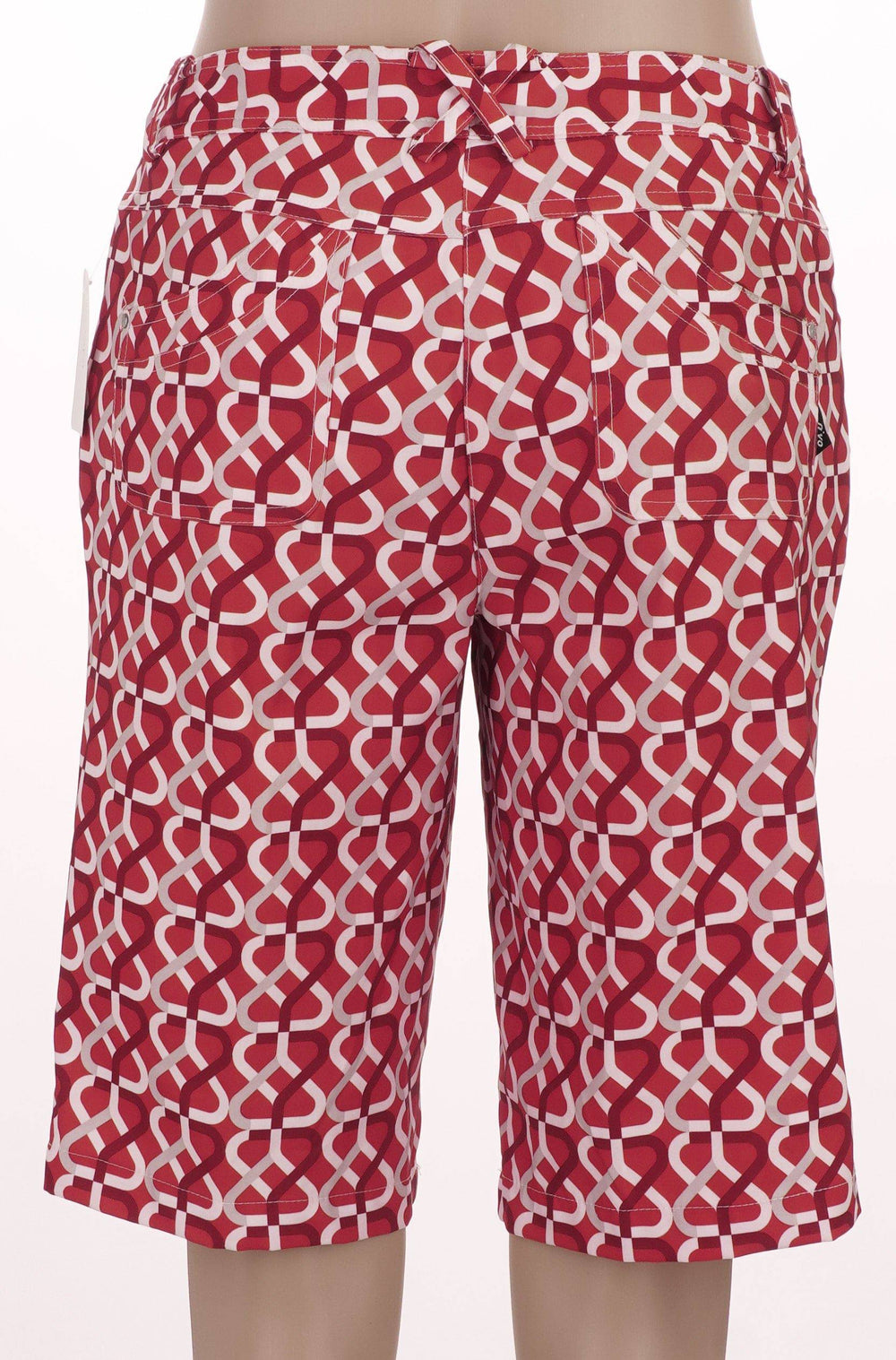 Nivo 2 / Red / Consigned Nivo 20" Printed Golf Shorts - Red-White - Size 2