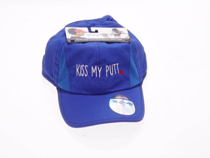 Skorzie Blue Kiss My Putt Ponytail Cap