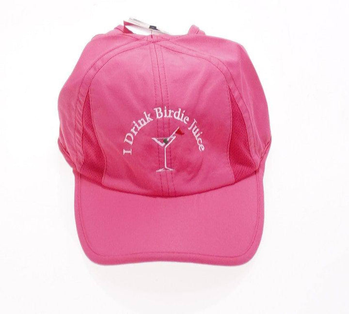 Skorzie Hot Pink I Drink Birdie Juice Ponytail Cap