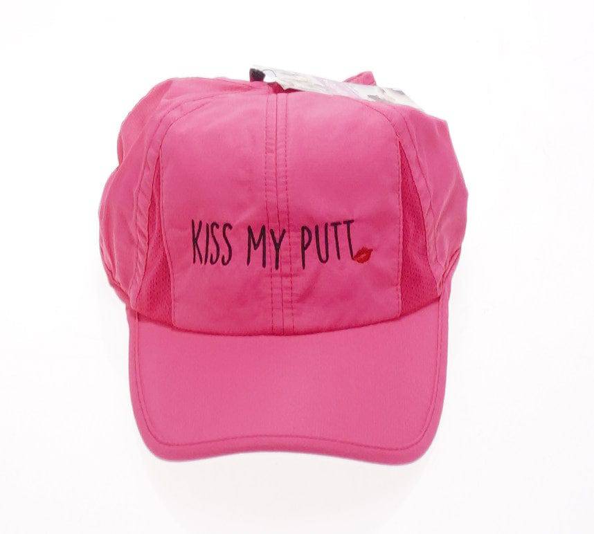 Skorzie Hot Pink Kiss My Putt Ponytail Cap