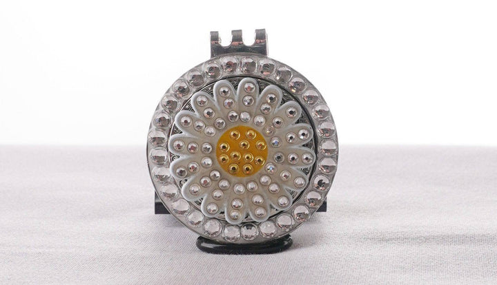 Skorzie Magnetic Hat Clip with Rhinestone Border for Ball Marker Necklaces