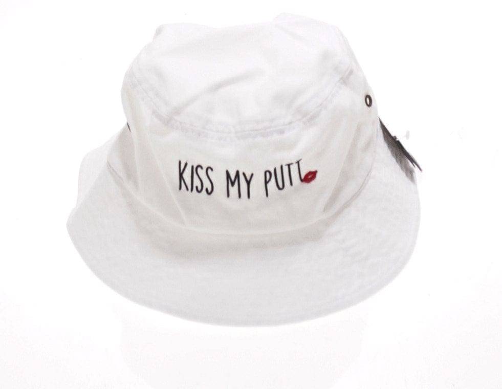 Skorzie White Kiss My Putt Bucket Hat
