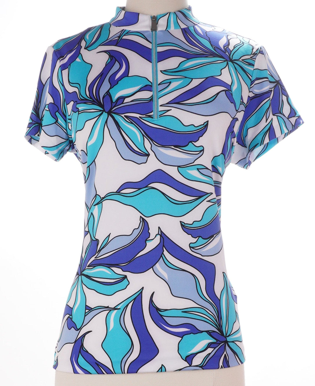 Tail Blue / Small / Exclusive New Product Tail Short Sleeve Top - Layered Lily - Size Small