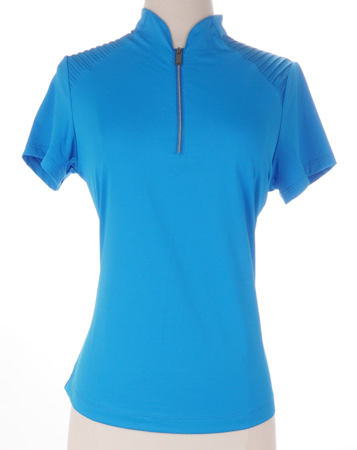 Tail Blue / Small Tail Short Sleeve Top - Destiny Blue - Size Small