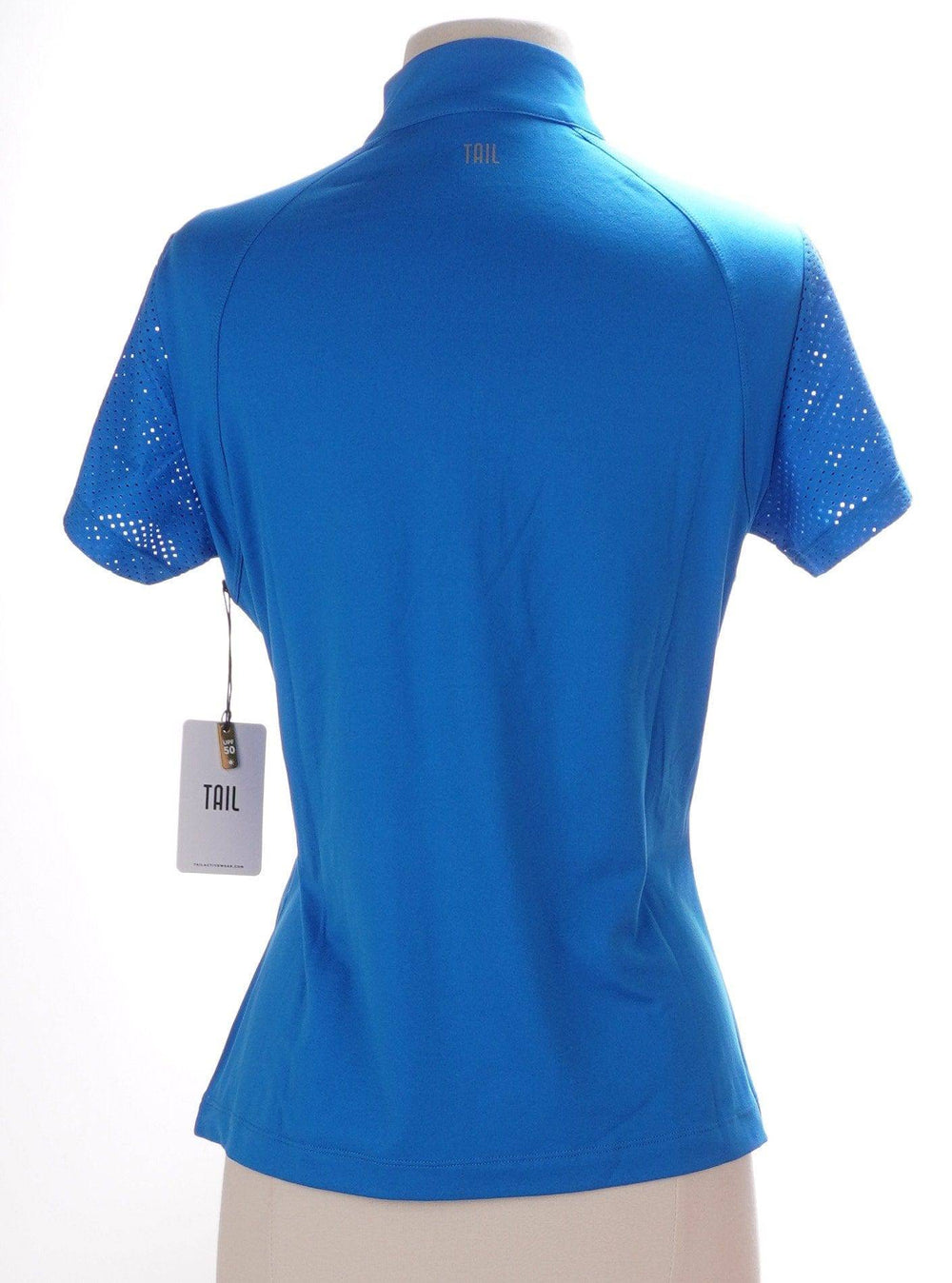 Tail Blue / Small Tail Short Sleeve Top - Pacific Mesh - Size Small