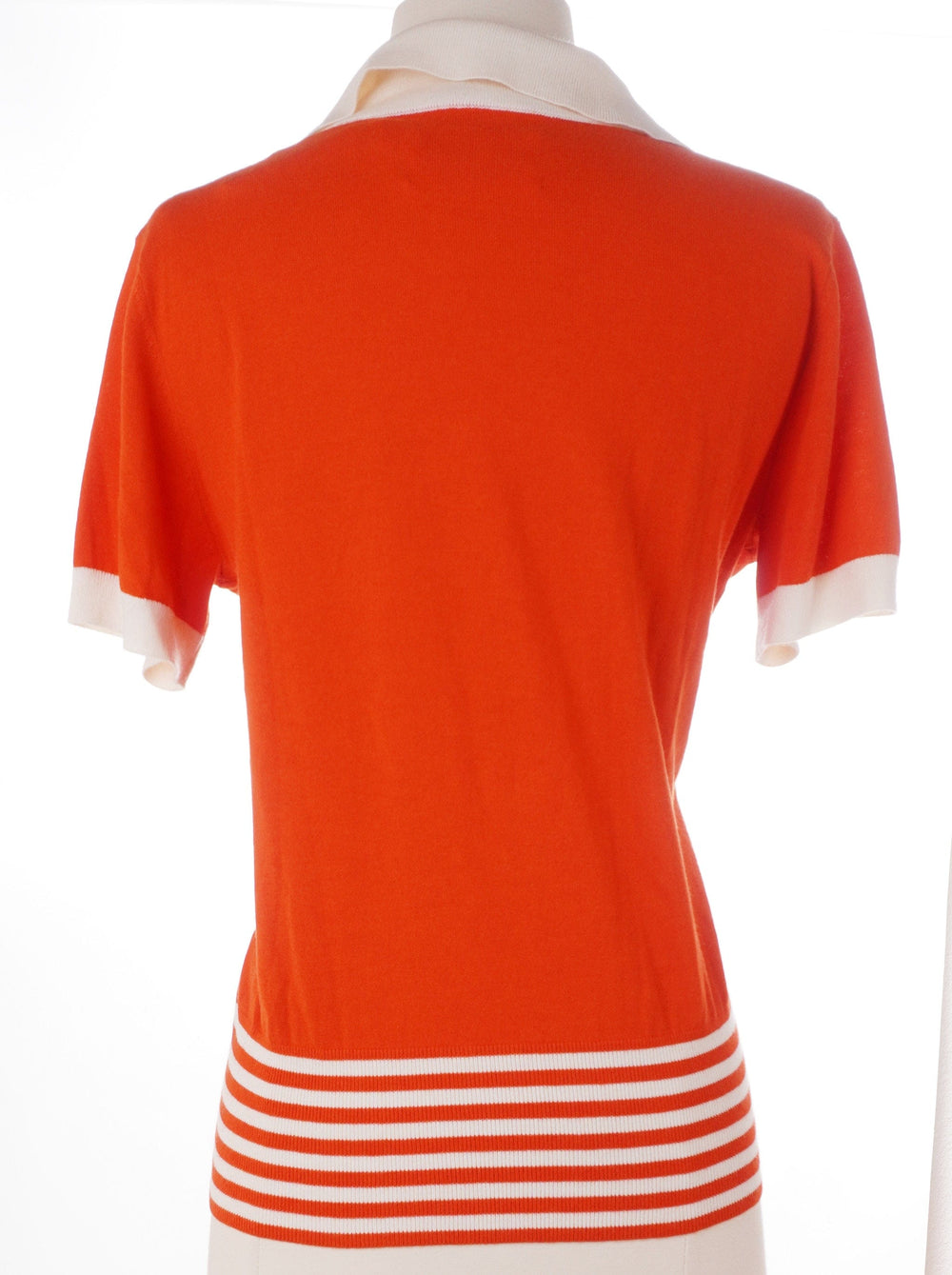 Tory Sport Orange / Large / Consigned Tory Sport Short Sleeve Sweater - Orange - Size Large
