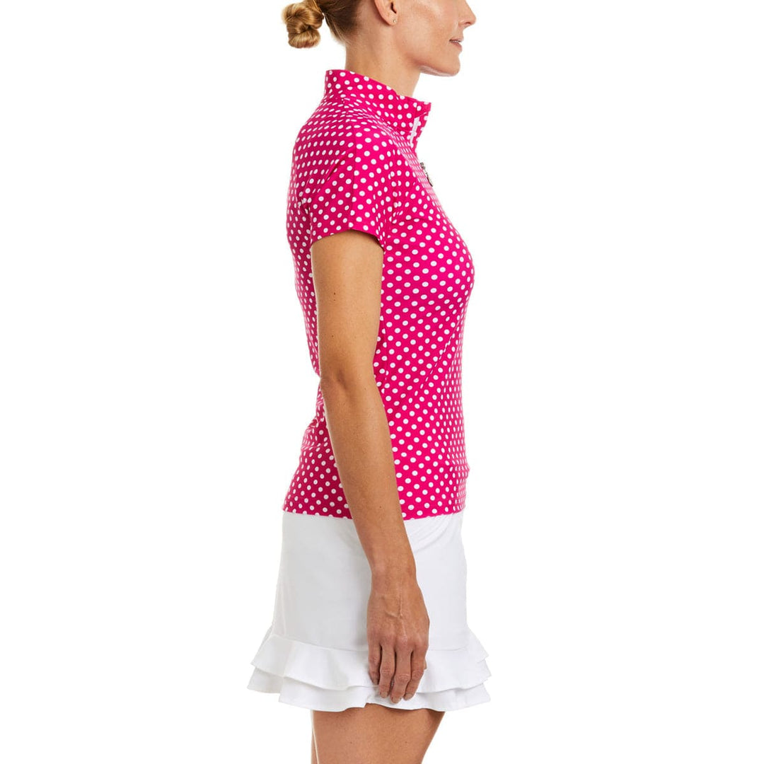 Tzu Tzu Pink / X-Small / Exclusive New Product Tzu Tzu Lucy Short Sleeve Top - Hotty Dotty - Size X-Small